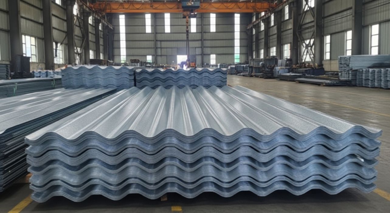 Çelik Çatı Kaplama İçin Yaygın Olarak Kullanılan Bordo, Yeşil, Gri ve Beyaz Renk Seçenekleri